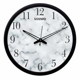 Amazon Brand - Solimo 12-inch Wall Clock - Desginer (Silent Movement, Black Frame), SC-1091