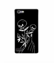 Amazon Brand - Solimo Designer Skull Flower 3D Printed Hard Back Case Mobile Cover for Oppo Neo 7