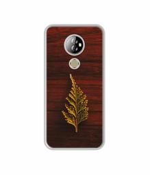 Amazon Brand - Solimo Designer Leaf on Wood UV Printed Soft Back Case Mobile Cover for Comio X1 Note