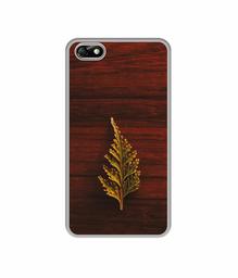 Amazon Brand - Solimo Designer Leaf on Wood UV Printed Soft Back Case Mobile Cover for Huawei Honor 4X