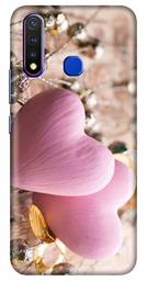 Amazon Brand - Solimo Designer Pink Heart Design 3D Printed Hard Back Case Mobile Cover for Vivo Y19 / Vivo U20