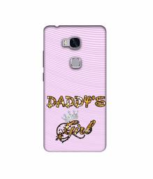 Amazon Brand - Solimo Designer Daddy's Girl in Glitter Pattern 3D Printed Hard Back Case Mobile Cover for Huawei Honor 5X