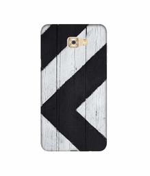 Amazon Brand - Solimo Designer Black Paint Texture on Wood 3D Printed Hard Back Case Mobile Cover for Samsung Galaxy C7 Pro