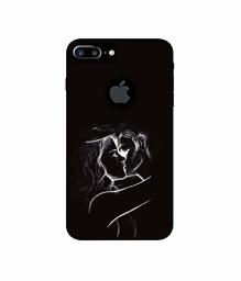 Amazon Brand - Solimo Designer Kissing Couple 3D Printed Hard Back Case Mobile Cover for Apple iPhone 7 Plus (Logo Cut)