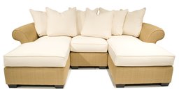 Pinzon Capitola Double-Chaise Sectional Sofa with 8 Pillows