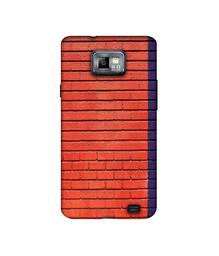 Amazon Brand - Solimo Designer Red and Purple Brick 3D Printed Hard Back Case Mobile Cover for Samsung Galaxy S2