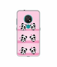 Amazon Brand - Solimo Designer Panda Pattern UV Printed Soft Back Case Mobile Cover for Nokia 7.2