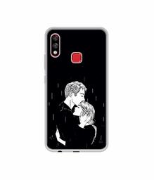 Amazon Brand - Solimo Designer Couples Standing in Rain UV Printed Soft Back Case Mobile Cover for Infinix Hot 7 pro