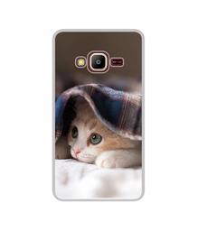 Amazon Brand - Solimo Designer Sleepy Kitten UV Printed Soft Back Case Mobile Cover for Samsung Z2