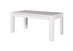 Movian - Grande table de repas Atran, Vernis blanc brillant Couleur