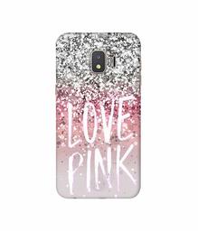 Amazon Brand - Solimo Designer Love Pink 3D Printed Hard Back Case Mobile Cover for Samsung Galaxy J2 Core