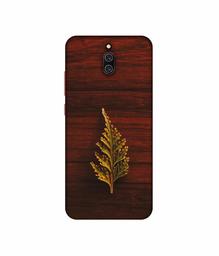 Amazon Brand - Solimo Designer Leaf on Wood 3D Printed Hard Back Case Mobile Cover for Xiaomi Redmi 8A Dual