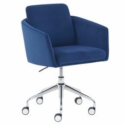 Amazon Brand – Rivet Bertha Mid-Century Velvet-Upholstered Swivel Office Chair, 25.25