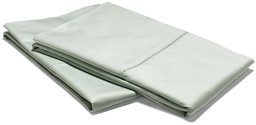 Pinzon Hemstitch 400-Thread-Count Egyptian Cotton Sateen King Pillowcase - Set of 2, Mint