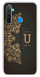 Amazon Brand - Solimo Designer Multicolor Black Pattern Alphabet-U Printed Soft Back Case Mobile Cover for Realme 5 / Realme 5s / Realme 5i / Narzo 10