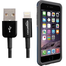 Otterbox Symmetry Series iPhone 6/6s Case and AmazonBasics Lightning Cable (6-Feet) Pack