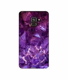 Amazon Brand - Solimo Designer Purpal Stone 3D Printed Hard Back Case Mobile Cover for Samsung Galaxy A8 Plus