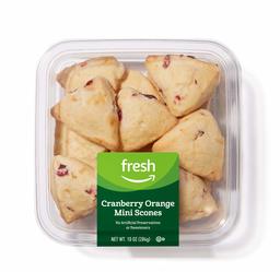 Fresh Brand – Cranberry Orange Mini Scones, 10 oz (FROZEN)