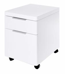 Amazon Brand - Movian Mobile 2-Drawer File Cabinet with Wheels, 39 x 42 x 52 cm, Matte White