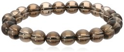 stretch smooth round 8mm smoky quartz 7.5