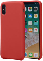 AmazonBasics - Custodia in gomma siliconica per iPhone 8, sottile, Rosso