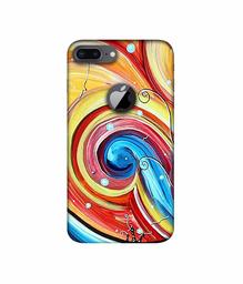 Amazon Brand - Solimo Designer Abstarct Color Mixing 3D Printed Hard Back Case Mobile Cover for Apple iPhone 8 Plus (with Logo Cut)