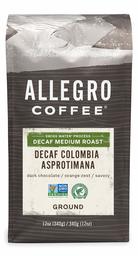 Allegro Coffee Decaf Columbia Ground Coffee, 12 Ounce