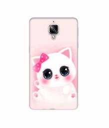 Amazon Brand - Solimo Designer Babby Kitty 3D Printed Hard Back Case Mobile Cover for OnePlus 3 / OnePlus 3T