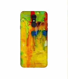 Amazon Brand - Solimo Designer Yellow and Green Paint 3D Printed Hard Back Case Mobile Cover for LG Q7