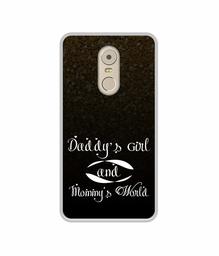 Amazon Brand - Solimo Designer Daddy's Girl and Mummy World UV Printed Soft Back Case Mobile Cover for Lenovo K6 Note