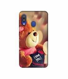 Amazon Brand - Solimo Designer Teddy Bear 3D Printed Hard Back Case Mobile Cover for Samsung Galaxy M20