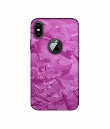 Amazon Brand - Solimo Designer Pink Paint 3D Printed Hard Back Case Mobile Cover for Apple iPhone X (Logo Cut)