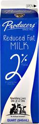 Producers 2% Reduced Fat Milk, 32 oz., Pasteurized