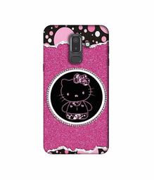 Amazon Brand - Solimo Designer Kitty with Glitter 3D Printed Hard Back Case Mobile Cover for Samsung Galaxy J8 (2018)