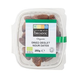 Fresh & Wild Organic Dried Deglet Nour Dates, 250g