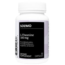 Amazon Brand - Solimo L-Theanine 100 mg, 90 Capsules, Three Month Supply