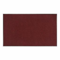 AmazonBasics Poly Linear-Rib Commercial Carpet Vinyl-Backed Mat 3X5 Red/Black