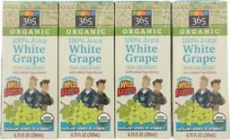 365 Everyday Value, Featuring Wild Kratts, Organic 100% Juice from Concentrate, White Grape (8 - 6.75 fl oz Boxes), 54 fl oz