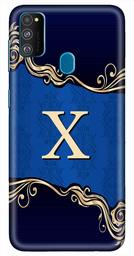 Amazon Brand - Solimo Designer Blue Pattern Alphabet-X 3D Printed Hard Back Case Mobile Cover for Samsung Galaxy M21 / M30s