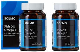 Amazon Brand – Solimo Omega-3 Fish Oil 1000mg (EPA : 300mg, DHA : 200mg) - 120 Softgels