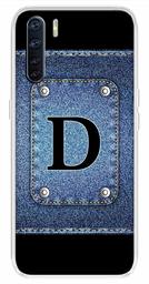 Amazon Brand - Solimo Designer Multicolor Button Jeans Alphabet-D Printed Soft Back Case Mobile Cover for Oppo F15