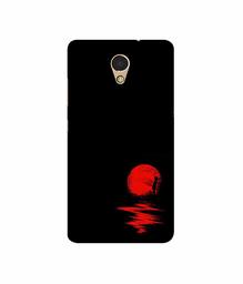 Amazon Brand - Solimo Designer Red Moon 3D Printed Hard Back Case Mobile Cover for Lenovo P2