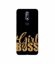 Amazon Brand - Solimo Designer Sparkle Girl Boss 3D Printed Hard Back Case Mobile Cover for Nokia 7.1