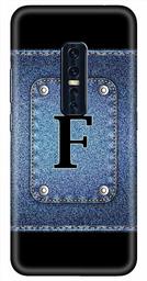 Amazon Brand - Solimo Designer Button Jeans Alphabet-F 3D Printed Hard Back Case Mobile Cover for Vivo V17 Pro