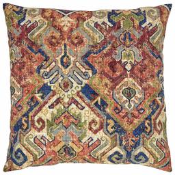 Amazon Brand – Stone & Beam Vintage Throw Pillow - 20 x 20 Inch, Multi Color Bright