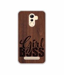 Amazon Brand - Solimo Designer Girl Boss On Wood UV Printed Soft Back Case Mobile Cover for Coolpad Mega 5A