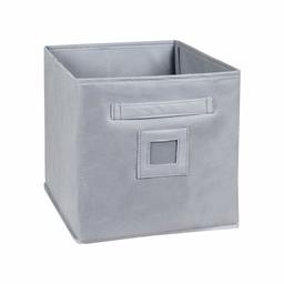 Amazon Brand - Solimo Fabric Storage Box, Small, Dark Grey