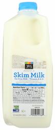 365 EVERYDAY VALUE Fat Free Milk, 64 FZ