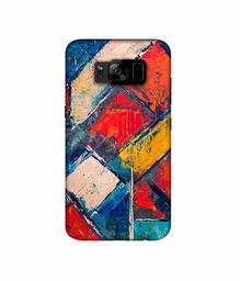 Amazon Brand - Solimo Designer Dark Multicolor Blocks 3D Printed Hard Back Case Mobile Cover for Samsung Galaxy S8 Plus