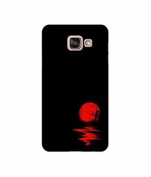 Amazon Brand - Solimo Designer Red Moon UV Printed Soft Back Case Mobile Cover for Samsung Galaxy A7 (2016)